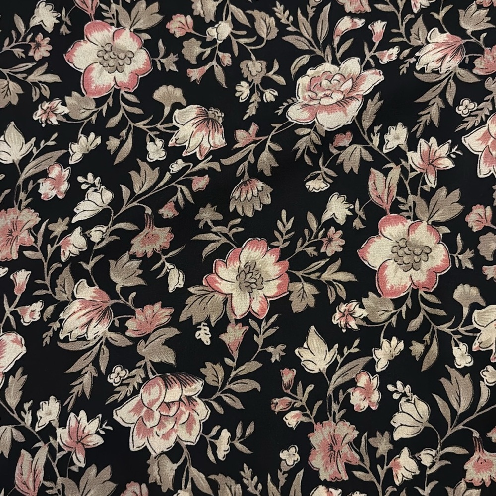 Pleione Black and Pink V Neck Long Sleeve Blouse Size M - Picture 3 of 8